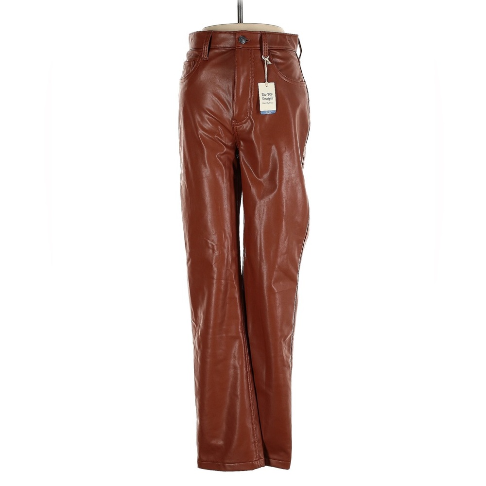 A&F Vegan Leather 90s Straight Pant